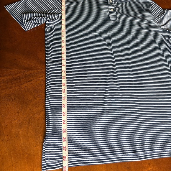Stitch Gulfstream short sleeve polo golf shirt gray blue white stripe M/L - Picture 7 of 14